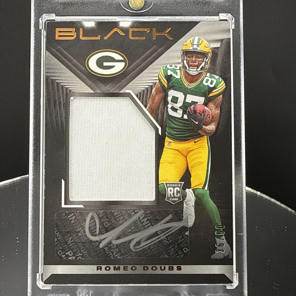 2022 Panini Black - Romeo Doubs #240 Green Bay Packers - RC Patch AUTO /50
